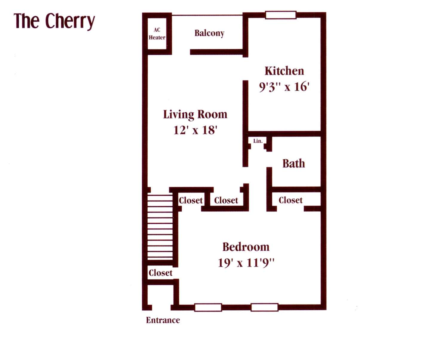 Maple Shade Apartment for Rent 1 & 2 Bedroom Floor Plans