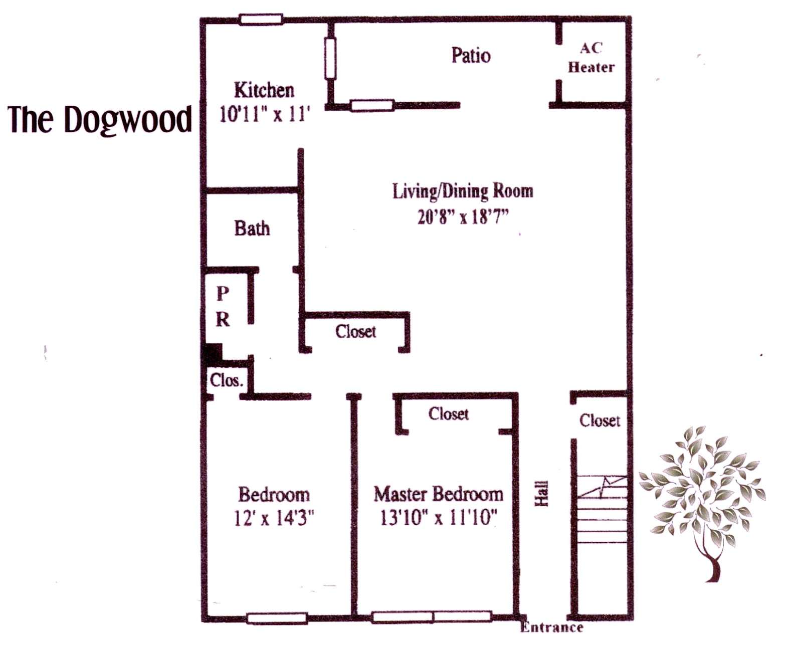 Maple Shade Apartment for Rent 1 & 2 Bedroom Floor Plans
